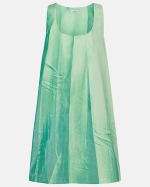 Loewe Printed Leather Minidress - Green