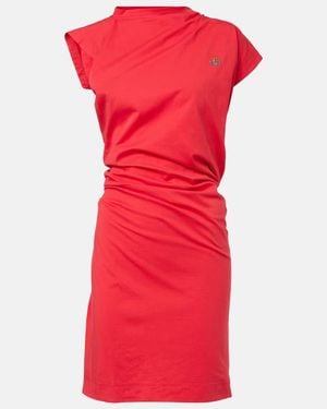 Vivienne Westwood Hebo Orb Cotton Jersey Minidress - Red
