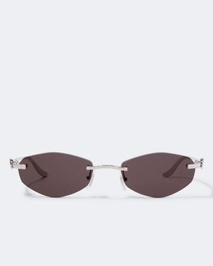 Cartier Occhiali Da Sole Ovali Panthere De Cartier - Marrone