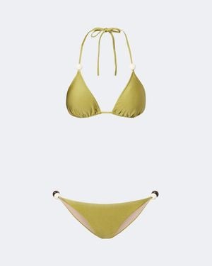 Adriana Degreas Bikini Mit Zierperlen - Mettallic