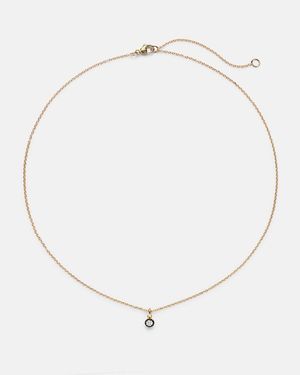 STONE AND STRAND The Shadow 10Kt Choker With Diamonds - Natural