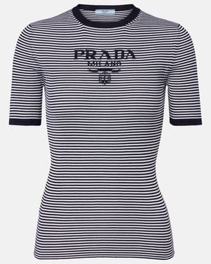 Prada Pullover Aus Seide - Blau