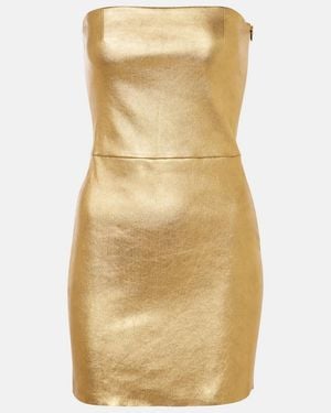 Stouls Amina Metallic Leather Minidress - Natural
