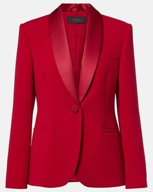 Max Mara Scatola Cady Tuxedo Jacket - Red