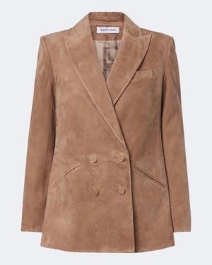Veronica Beard Jacke Oria Dickey Aus Veloursleder - Braun