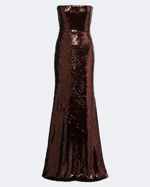 Alex Perry Robe Bustier Mit Pailletten - Braun