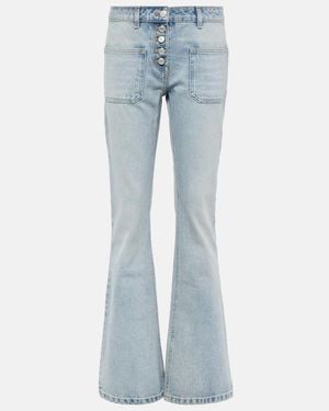 Courreges Low-Rise Bootcut Jeans - Blue