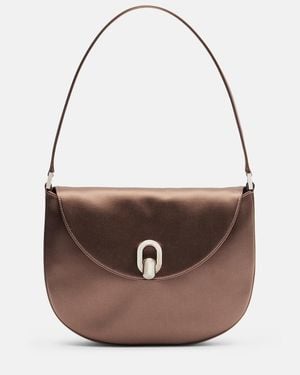 SAVETTE Bolso Al Hombro Tondo Small De Saten - Marrón