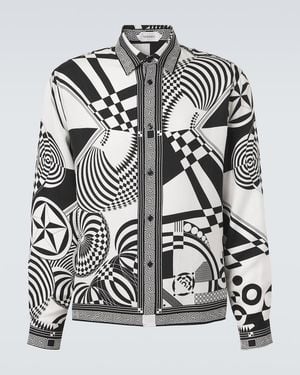 Versace Hemd Aus Seiden-Twill - Weiß