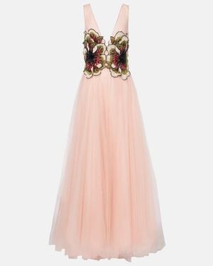 Costarellos Arion Sequined Tulle Gown - Pink