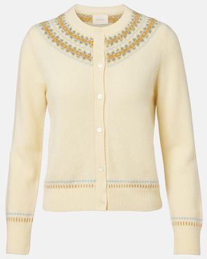 Doen Olympe Fair Isle Wool-Blend Cardigan - Natural