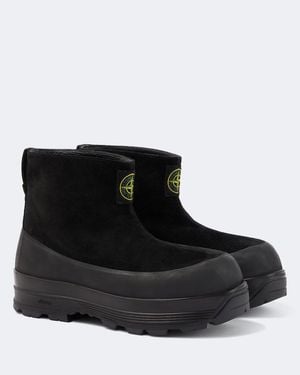 Stone Island Diemme Compass Suede Ankle Boots - Black