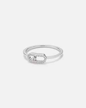 Messika Move Uno 18Kt Ring With Diamonds - White