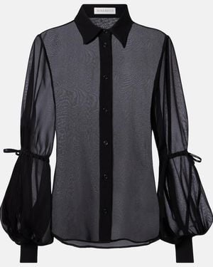 Nina Ricci Bluse Aus Seide - Schwarz