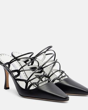 Manolo Blahnik Sandalen Netas 90 Aus Leder - Schwarz
