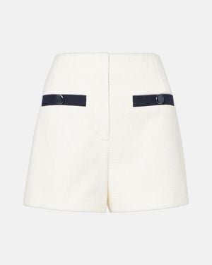 Veronica Beard Gershwin Cotton-Blend Shorts - White