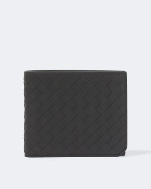 Bottega Veneta Portemonnaie Intrecciato Small Aus Leder - Schwarz