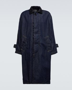 Sacai Mantel Aus Denim - Blau
