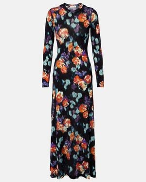 Ulla Johnson Amari Printed Jersey Maxi Dress - Blue
