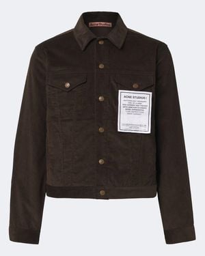 Acne Studios Patch-Applique Cotton Corduroy Jacket - Black