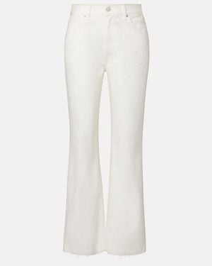 Nili Lotan Calla High-Rise Cropped Straight Jeans - White