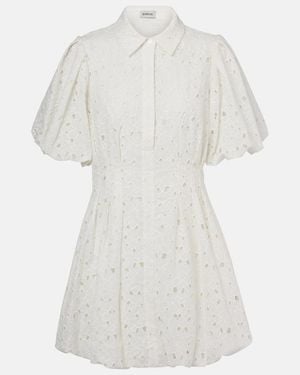Jonathan Simkhai Cleo Broderie Anglaise Cotton Minidress - White