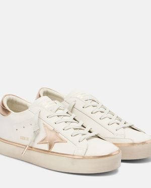 Golden Goose Hi Star Leather Trainers - White