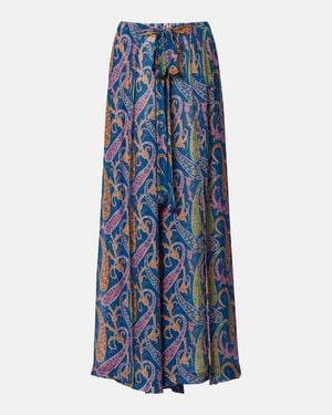 Etro Paisley Wide-Leg Pants - Blue