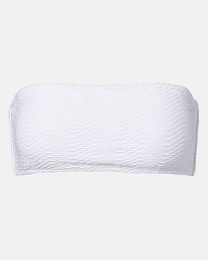 Alexandra Miro Iris Bandeau Bikini Top - White