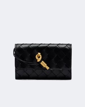 Bottega Veneta Intrecciato Large Leather Wallet - Black