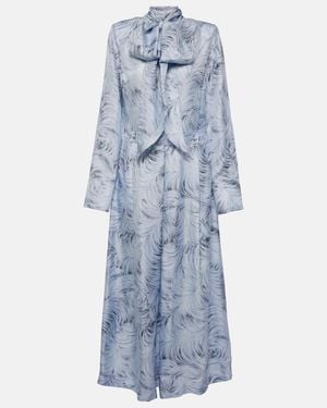 Stella McCartney Printed Silk Maxi Dress - Blue