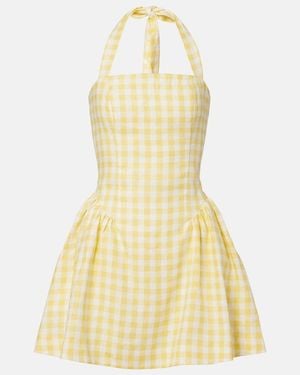 Faithfull the Brand Venza Linen Minidress - Yellow