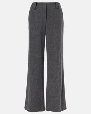 Proenza Schouler Mid-Rise Wide-Leg Trousers - Grey