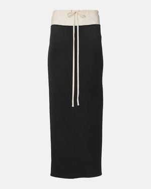 KHAITE Chet Satin Maxi Skirt - Black