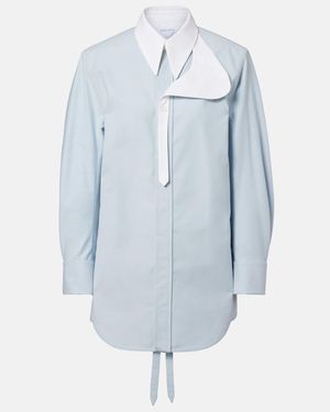 Bottega Veneta Cotton Oxford Shirt - Blue