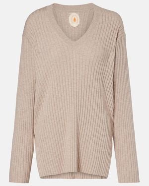 Jardin Des Orangers Ribbed-Knit Cotton And Cashmere Jumper - Brown