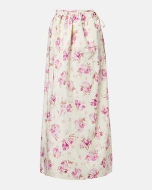Magda Butrym Floral Silk Midi Dress - Pink