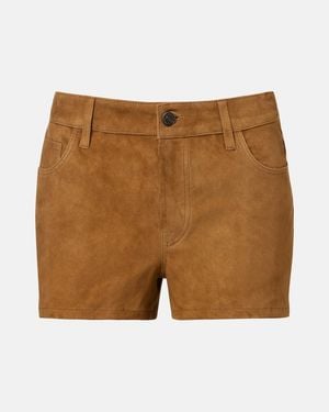 7 For All Mankind Suede Shorts - Natural