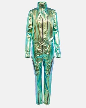 Rick Owens Iridescent Slim-Leg Jumpsuit - Green