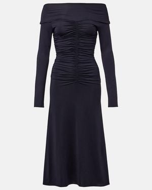 Altuzarra Callie Ruched Jersey Maxi Dress - Blue