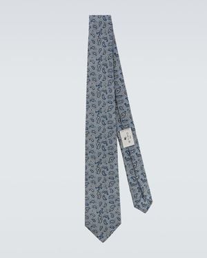 Etro Krawatte Aus Seide - Blau