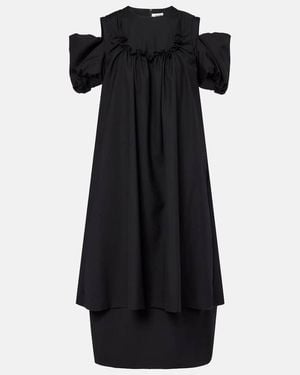 Noir Kei Ninomiya Cutout Wool Midi Dress - Black