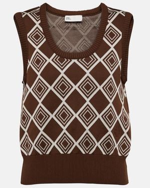 Tory Sport Pullunder Aus Jacquard - Braun