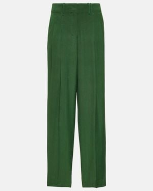 Jacquemus Le Pantalon Titolo High-Rise Wide-Leg Trousers - Green