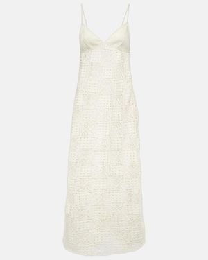 SIR. Crochet Cotton Maxi Dress - White