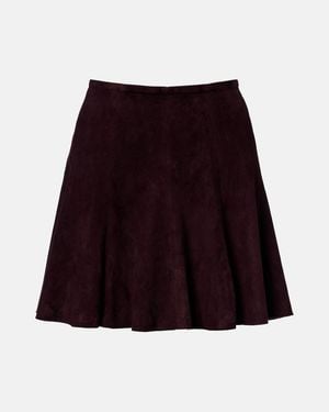 Stouls Mila Suede Miniskirt - Red
