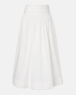 Posse Rue Cotton Midi Skirt - White