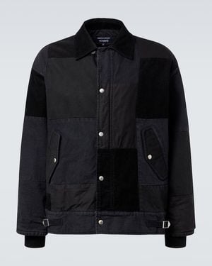 Comme des Garçons Panelled Cotton Oxford Jacket - Black