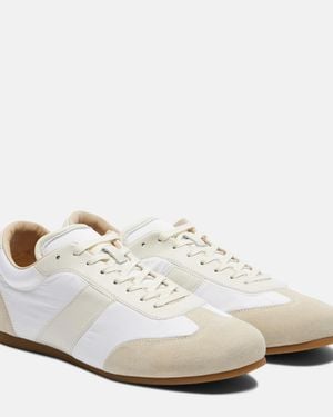 Lemaire Soft Suede-Trimmed Sneakers - White