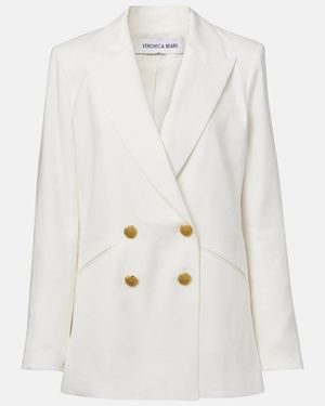 Veronica Beard Blazer Dale Aus Einem Leinengemisch - Weiß